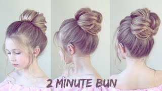 2023 Simple Two Minute Bun Style [upl. by Awram]