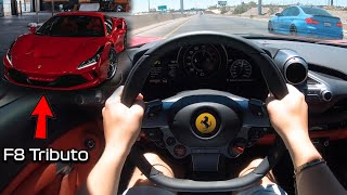 FULL SENDS in the new FERRARI F8 TRIBUTO POV [upl. by Ninnetta222]