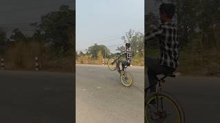 Cycle stunt whellie Nepal seen ⚡⚡⚡ Aniket Rider 🔥 [upl. by Alrak]