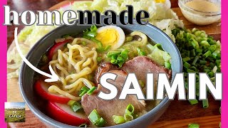 Easy Homemade SAIMIN Recipe  Hawaiis Noodle Soup  Eat And Be Eaten [upl. by Atrice290]