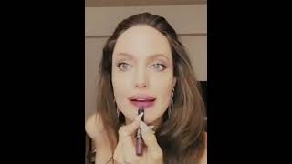 Angelina Jolie doing her Make Up [upl. by Rodrick]