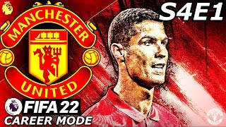 SEASON FOUR🔥RONALDO TO STAY OR LEAVE  FIFA 22 Manchester United Career Mode S4E1 [upl. by Kassey]