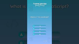 Frontend interview questions Quiz 7 javascript react interview developer [upl. by Yenhoj]