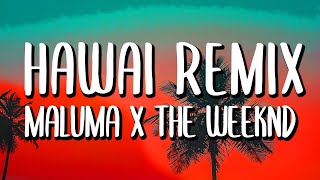 Maluma amp The Weeknd  Hawái REMIX LetraLyrics [upl. by Marinna]