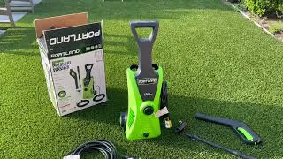 Portland 1750 PSI Electric Power Washer Review [upl. by Christmann152]