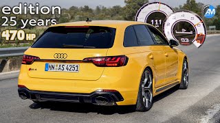 NEW Audi RS4 edition 25 years 470hp  0100 kmh acceleration amp SOUND🏁 by Automann in 4K [upl. by Renba368]