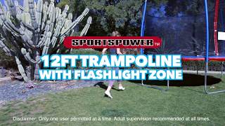 12 Ft Trampoline with Flashlight Zone by Sportspower [upl. by Kelam]