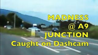 Madness at A9 juncttion caught on dashcam [upl. by Ahseital347]