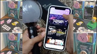 Unboxing my BTS Light Stick MOTS SE Full Version  enzzipreneur [upl. by Celie52]