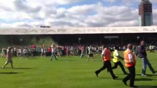 Brentford v Celtic pitch invasion [upl. by Hurwit]