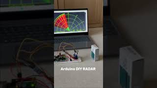 DIY Arduino radar using Ultrasonic Sensorarduino diy engineering shorts [upl. by Inaej]