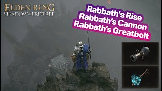 How to reach Rabbats Rise and get Rabbaths CannonSpellmachinists Bell Bearing Shadow of Erdtree [upl. by Ecined]