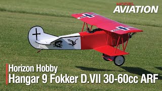 Hangar 9 Fokker DVII 3060cc ARF Review  Model Aviation [upl. by Analle]