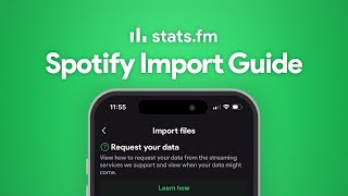 Spotify Import Guide  statsfm [upl. by Brott425]