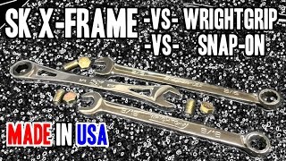 SK Tools XFrame VS WrightGRIP VS Snapon Flank Drive Plus  MADE IN USA [upl. by Attenahs]