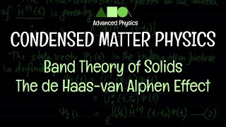 Condensed Matter Physics  Band Theory of Solids  The de Haasvan Alphen Effect [upl. by Blynn543]