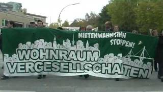 Mietenwahnsinn Stoppen Hamburg Protest [upl. by Leumel234]