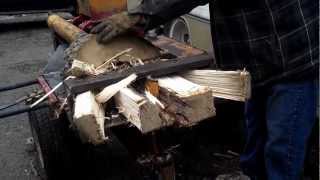 Dads Homemade DIY Log  Wood Splitter [upl. by Mabel638]