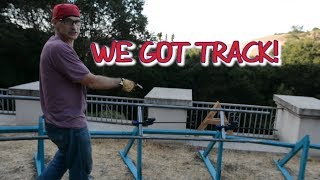 Backyard Roller Coaster  First Steel Track Test [upl. by Adelle43]