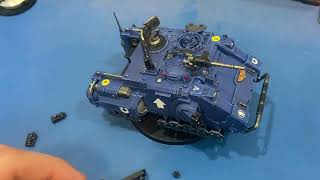 Warhammer 40k Painting and Magnetizing the Ultramarines Impulsor [upl. by Atiuqam]