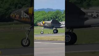 P38 takeoff roll vintageaircraft [upl. by Dranal]