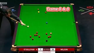 Ronnie O’Sullivan Vs Kyren Wilson  frame 8 amp 9 Snooker Welsh open [upl. by Atilamrac]