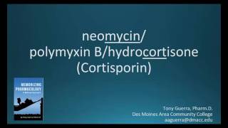 How to pronounce neomycinpolymyxin Bhydrocortisone Cortisporin Memorizing Pharmacology [upl. by Llesirg]