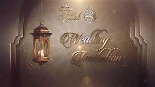 MuslimIslamic Wedding Invitation Video  Best Wedding Invitation Videos 2020  invitercom [upl. by Im]