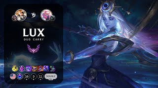 Lux Carry vs Seraphine  NA Master Patch 1321 [upl. by Esyle]