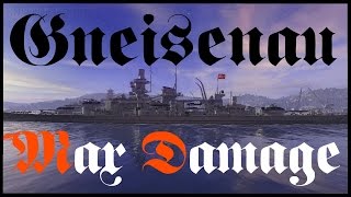 Gneisenau  World of Warships  207k Damage Max Damage on NA and EU [upl. by Coit24]