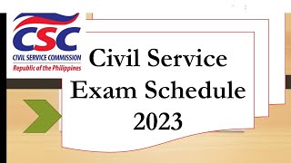 CSC exam schedule ngayong 2023Civil Service Exam 2023 [upl. by Bunch]