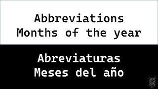 🏷️Abreviaturas meses del año abbreviations months of the year inglesespañolejemplosCAT ENGLISH [upl. by Aicirtac]