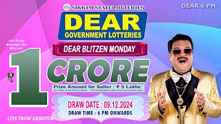 DEAR WEEKLY LOTTERY LIVE DRAW  6PM 09122024  Sikkim Lotteries [upl. by Auqenahs620]