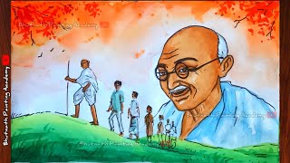 Gandhi Jayanti drawing [upl. by Staci203]