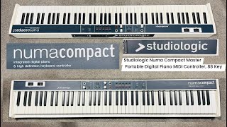 Studiologic Numa Compact Master Portable Digital Piano MIDI Controller 88 Key  Wilsons Music [upl. by Netsriik]