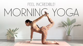 10 Min Morning Yoga Power Flow To Feel INCREDIBLE IntermediateAdvanced Yoga [upl. by Cristabel782]