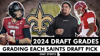 Saints Draft Grades All 7 Rounds From 2024 NFL Draft Ft KoolAid McKinstry amp Spencer Rattler [upl. by Alenas]