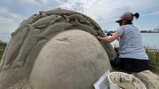 Grootste zandkunstwerk ooit op stadsstrand Vlaardingen [upl. by Sievert]