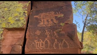 Sabertooth Cat amp other Ancient Petroglyphs  Near Sedona [upl. by Alakcim]