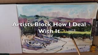 Artists Block How To Survive Mullion Cove Cornwall Sketch Book Demo [upl. by Eniruam]