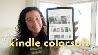 UNBOX THE 2024 KINDLE COLORSOFT WITH ME full kindle setup tutorial  compare to kindle paperwhite [upl. by Teddman]