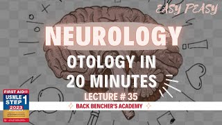 Otology  Neurology  35  First Aid USMLE in UrduHindi [upl. by Bokaj827]