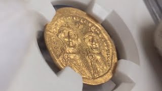 Highest Graded Ancient Coin Youve Seen Maybe  Byzantine Gold Solidus of Heraclius [upl. by Erdied]