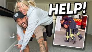 Trying the FIREFIGHTER CHALLENGE Hilarious [upl. by Merrel]