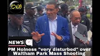 PM Holness quotvery disturbedquot over Waltham Park Mass Shooting [upl. by Bannister]