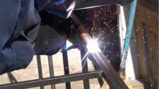 Harbor Freight 90Amp Flux Core Welding Thin Tubing [upl. by Biel]