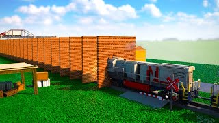 Can 50 BRICK WALLS Stop a Train 552 [upl. by Resneps637]