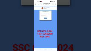 CGL ANSWER KEY TIER 1 2024 LINK GENERATED  Ssc cgl 2024 [upl. by Dazraf]