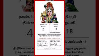 Today Tamil Calendar l Rasi palan l November 4 2024 l tamilcalendar tamilcalendar2024 [upl. by Narik]