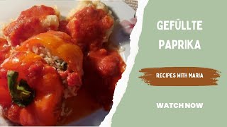 Gefüllte Paprika mit Reis vegetarisch [upl. by Fricke]